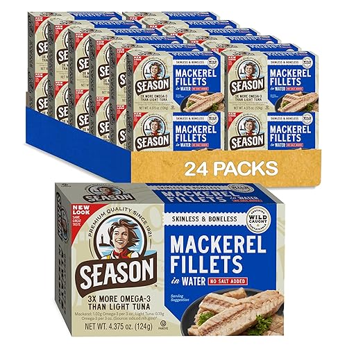 Miniatura 4 de Season Caballa a la parrilla en aceite de oliva  Filetes de caballa sin piel y sin hueso, capturados en la naturaleza, aperitivos keto, llenos de