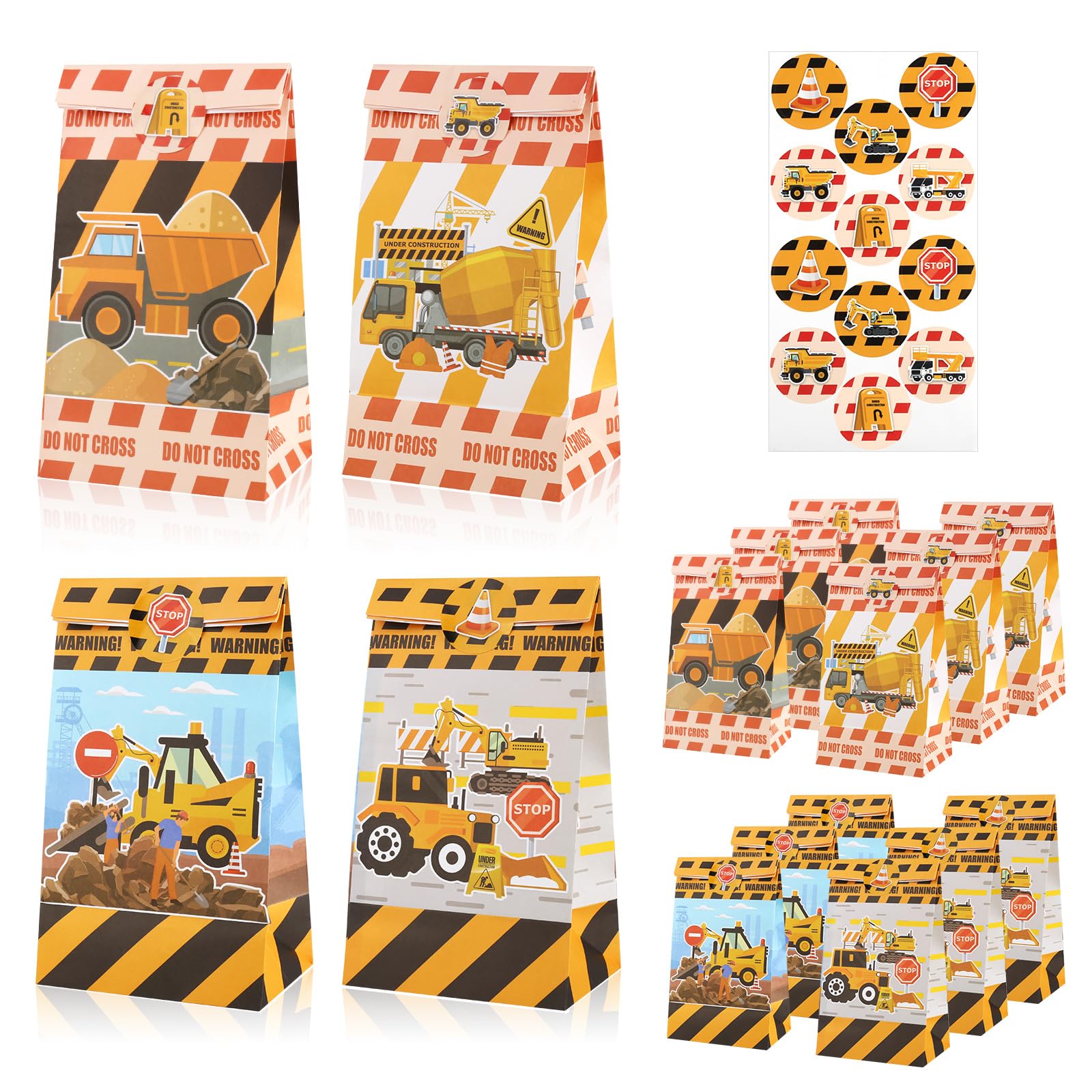 Kit Completo Regalini Cantiere Per Feste Bambini - 48 Pezzi Con Zaini, Braccialetti E Tatuaggi - Foto 5