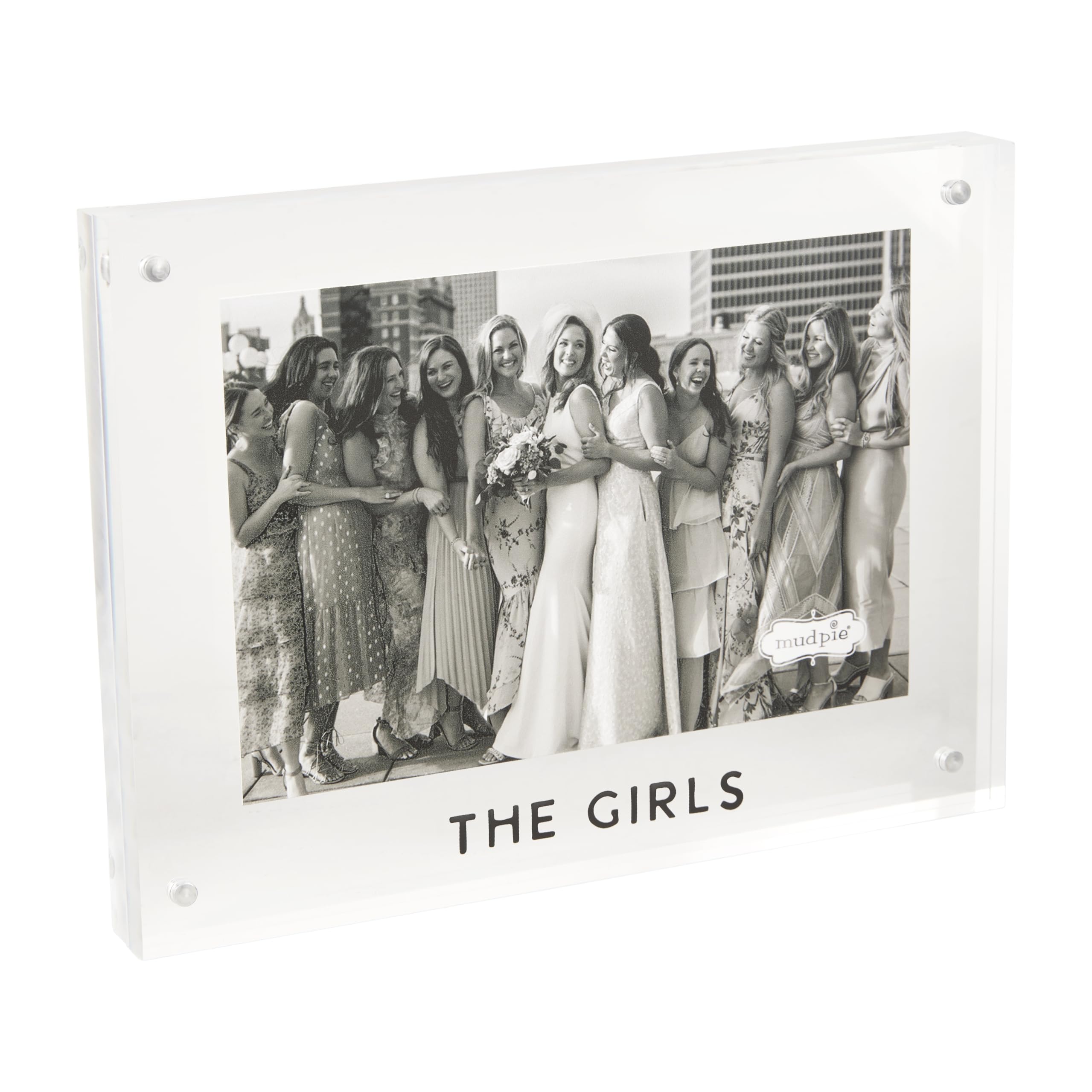 Cadre en acrylique Mud Pie The Girls 14 x 19 cm pour photo de groupe