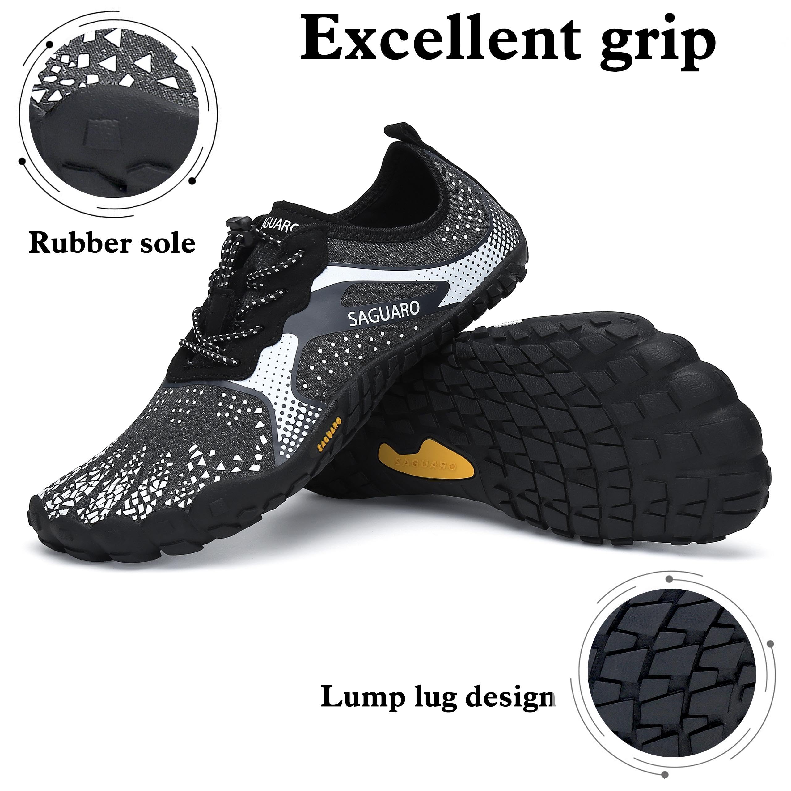 SAGUARO Zapatillas Barefoot Mujer Hombre Calzado Minimalistas Transpirable Zapatos de Trail Running para Fitness Trekking Gr.35-48