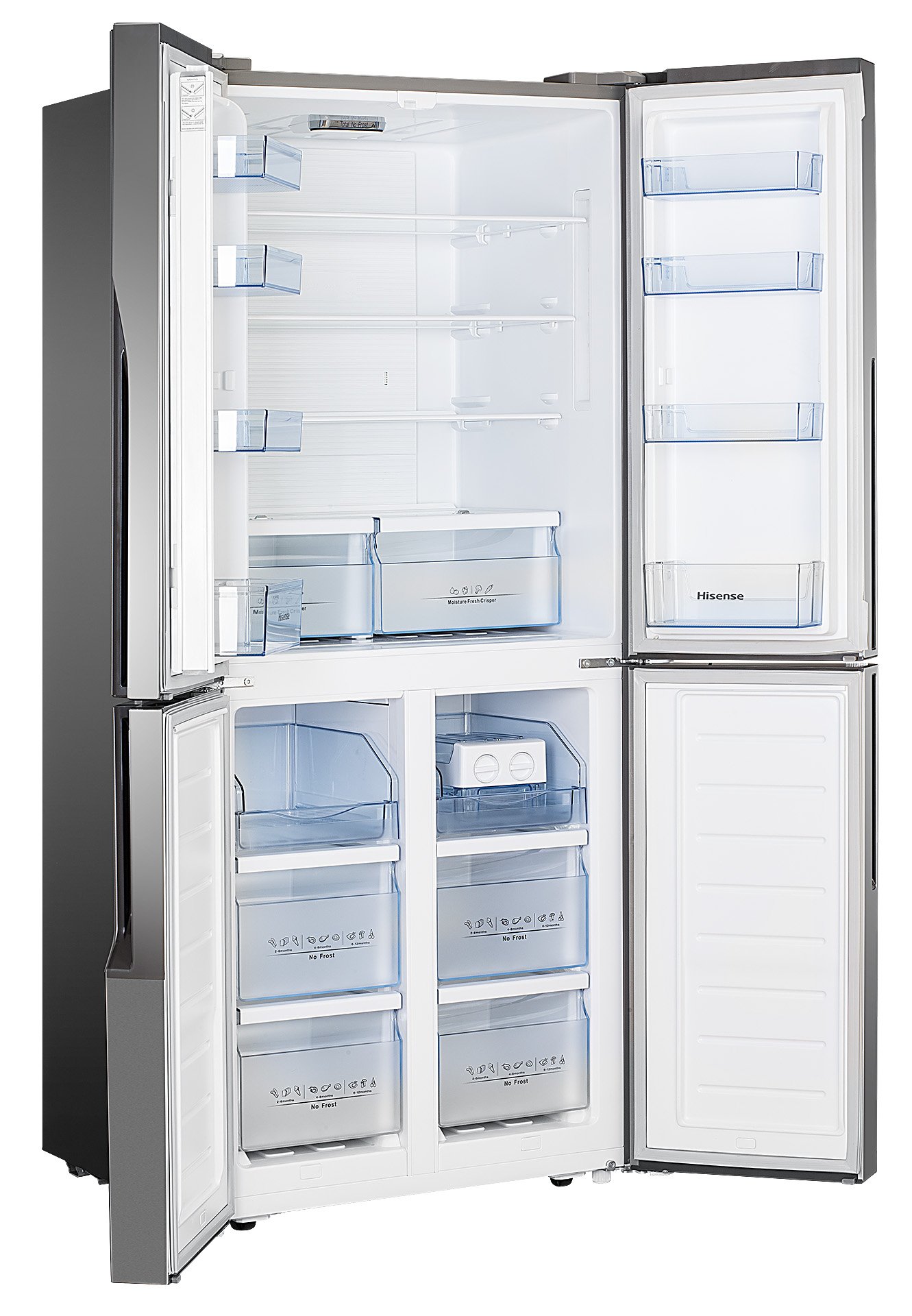 Hisense MKGNF 440 dans le réfrigérateur porte à droite et gauche-réfrigérateurs side-by-side (indépendant porte Acier Inoxydable americana 432 L L 456 SN-ST/T/N)