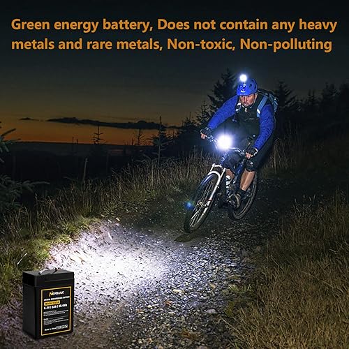 Miniatura 4 de Paquete de 2 baterías LiFePO4 de litio de 6 V 6 Ah, más de 2000 ciclos, batería recargable de fosfato de hierro y litio para luz de emergencia,