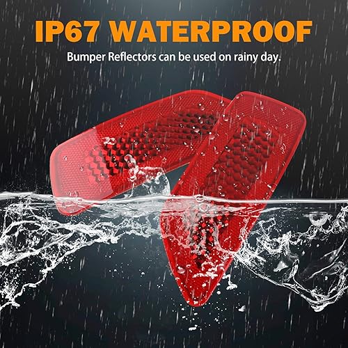 Miniatura 4 de Lámpara reflectora de parachoques trasero compatible con Jeep Grand Cherokee 2012-2018, Patriot 2013-2017, Dodge Journey 2012-2020 Reflectores de