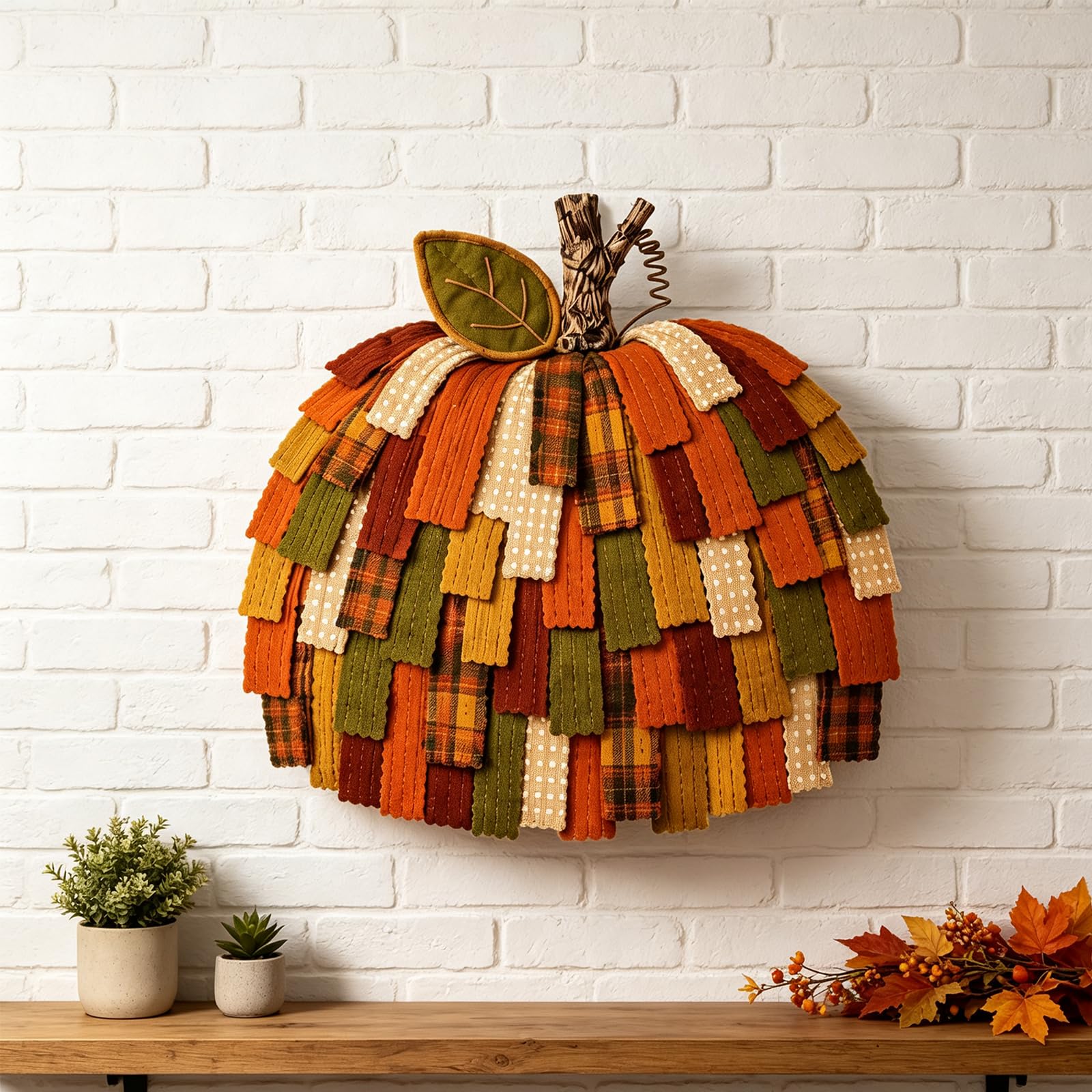 Pieza de pared de calabaza de otoño