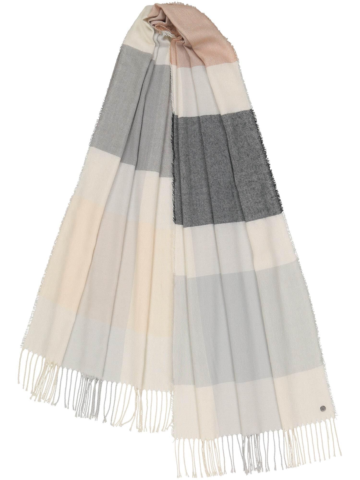 FRAAS Bufanda Soft Colour Block Mujer/Hombre - con flecos otoño/invierno Invierno