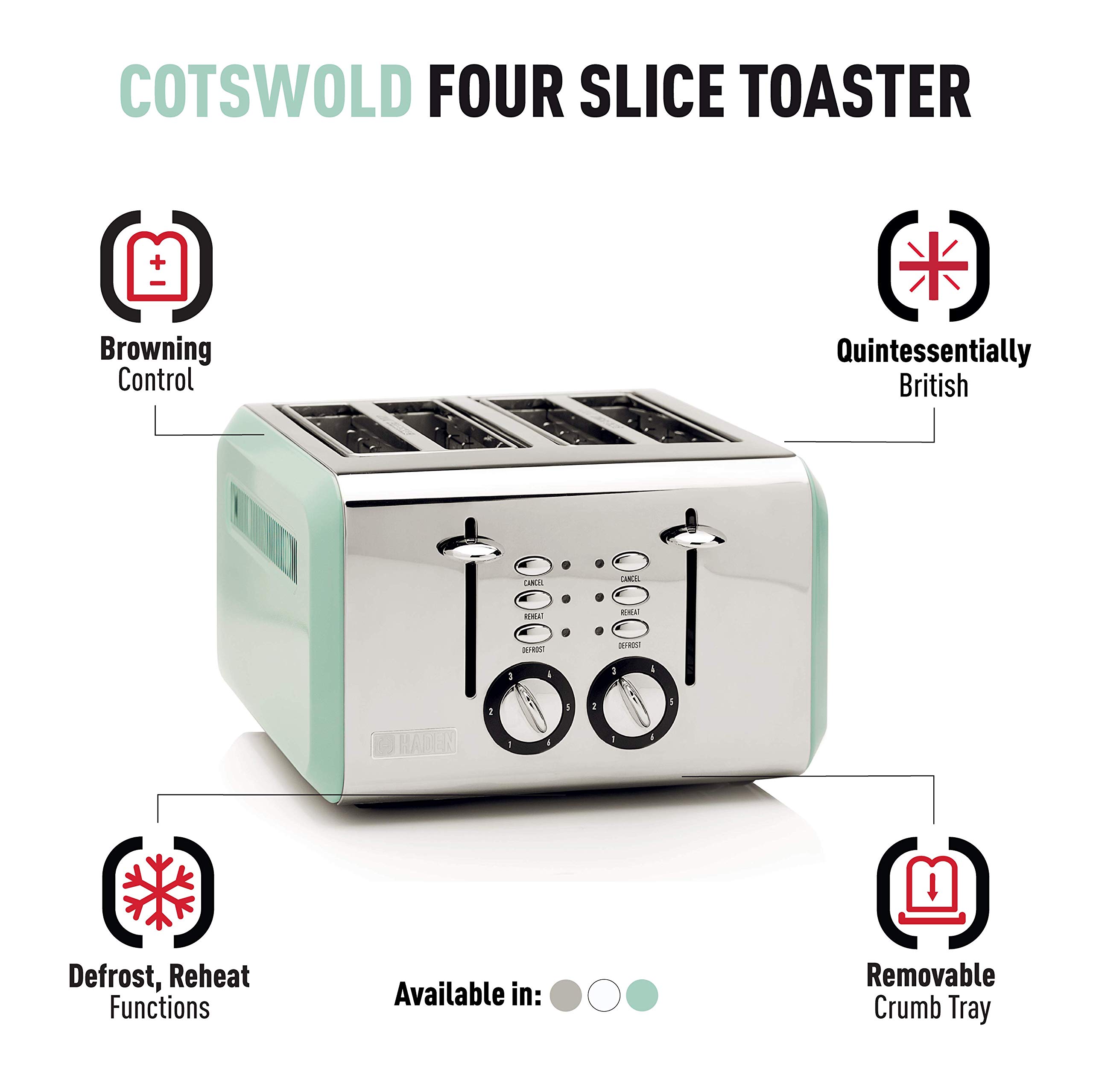 Buy Haden Cotswold Toaster Electric StainlessSteel Toaster with