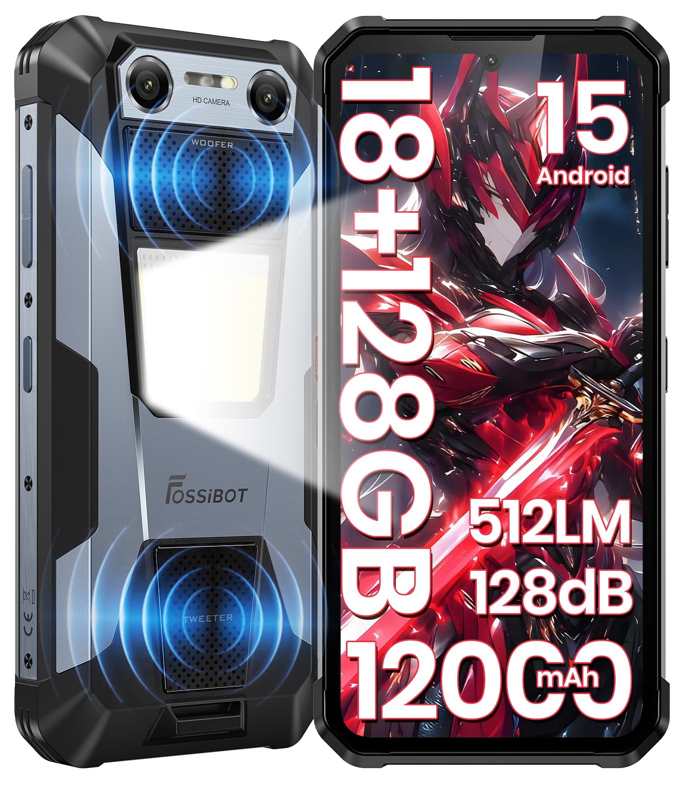 Amazon.com: FOSSIBOT F106 Plus Rugged Phone 12000mAh 120Hz Display Amazon.com: FOSSIBOT F106 Plus Rugged Phone 12000mAh 120Hz Display