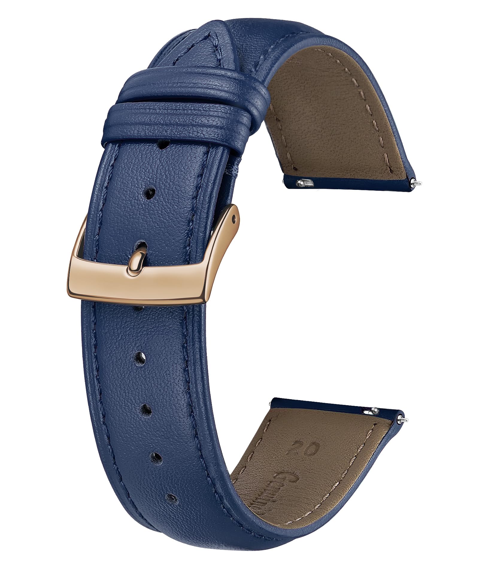 BINLUN Leather Watch Bands Quick Release Premium Calfskin Replacement Watch Strap Multicolors Watchbands for Men Women 12mm 14mm 16mm 18mm 19mm 20mm 21mm 22mm