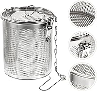 Vista 7 de Yardwe Cesta infusora de especias de acero inoxidable con gancho de cadena, colador de sopa de malla extrafina para cocinar, condimentar y preparar