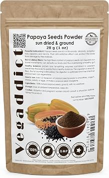 Sun Dried Papaya Seeds Powder, 1 Ounces