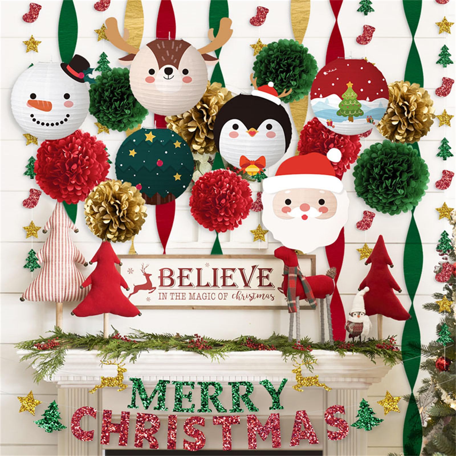 Natale Hanging Ornamenti Buon Natale Carta Natale Per Natale Home Party Decorazioni