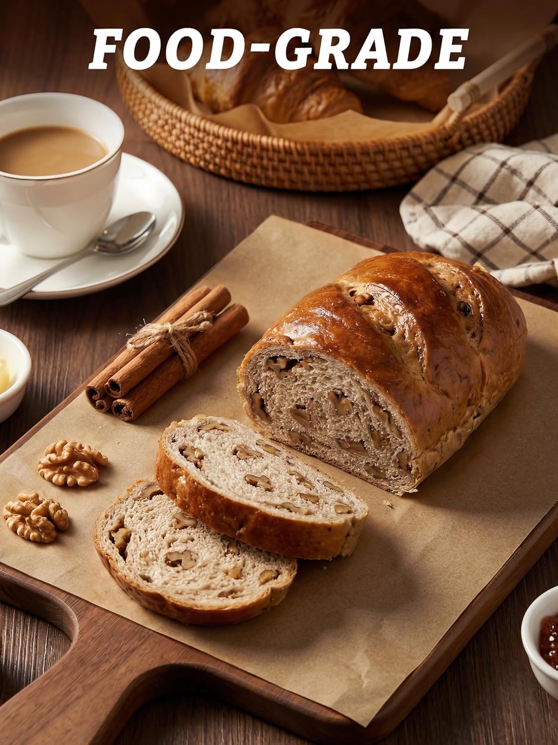 SMARTAKE 500 Pcs Parchment Paper Baking Sheets, 12x16 Inches Non-Stick Precut Baking Parchment, for Baking Grilling Air Fryer Steaming Bread Cup Cake Cookie and More (Unbleached)