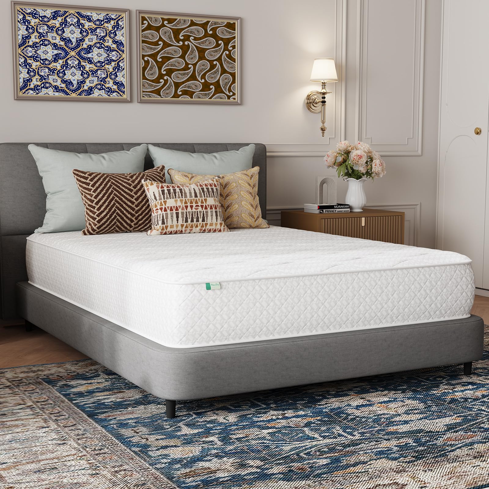 Novilla 3FT Single Mattress, Hybrid Pocket Sprung Mattress for Orthopaedic Support & Back Pain Relief, 20cm Deep Medium Firm, Breathable & Oeko-Tex Certified Fabric, Ideal for Guest & Kids' Rooms