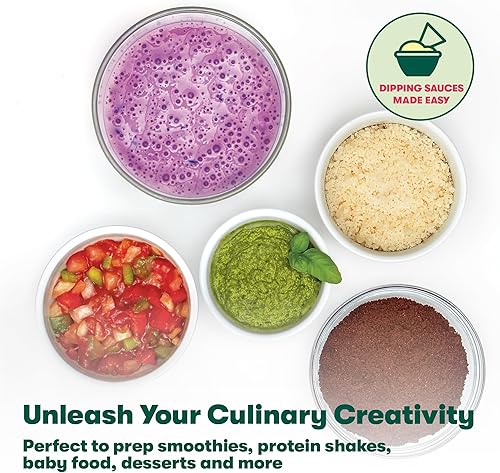 Miniatura 6 de BELLA Batidora de mano de inmersión, batidora portátil con accesorio para batidor, exprimidor eléctrico de mano, batidos, comida para bebés y