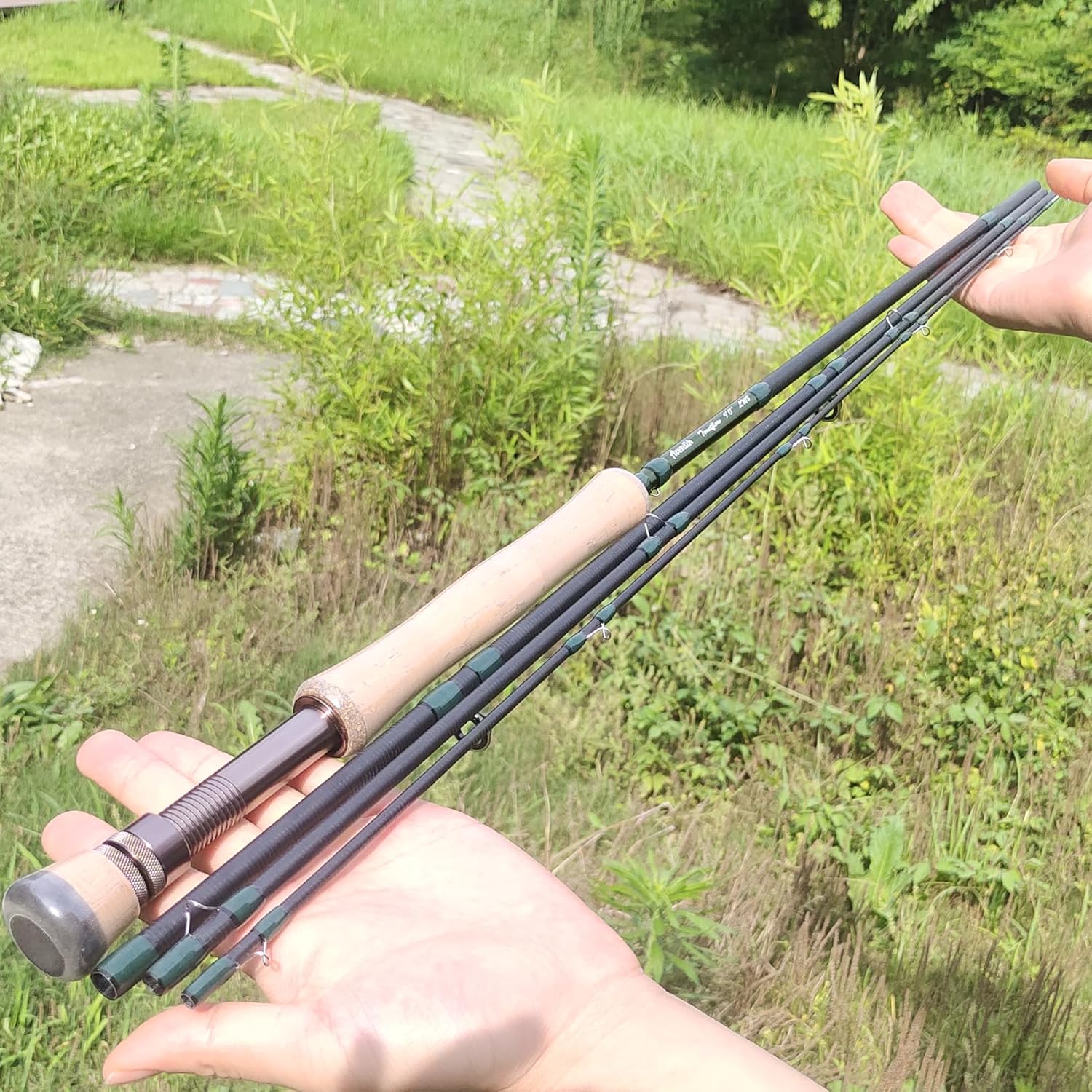 Aventik Fly Fishing Rod with Tube,4 Pieces,9FT 5wt,9FT 8wt, Carbon Fiber Fast Action Ultra-Portable Fly Rod for Traveling(Troutflow Series)