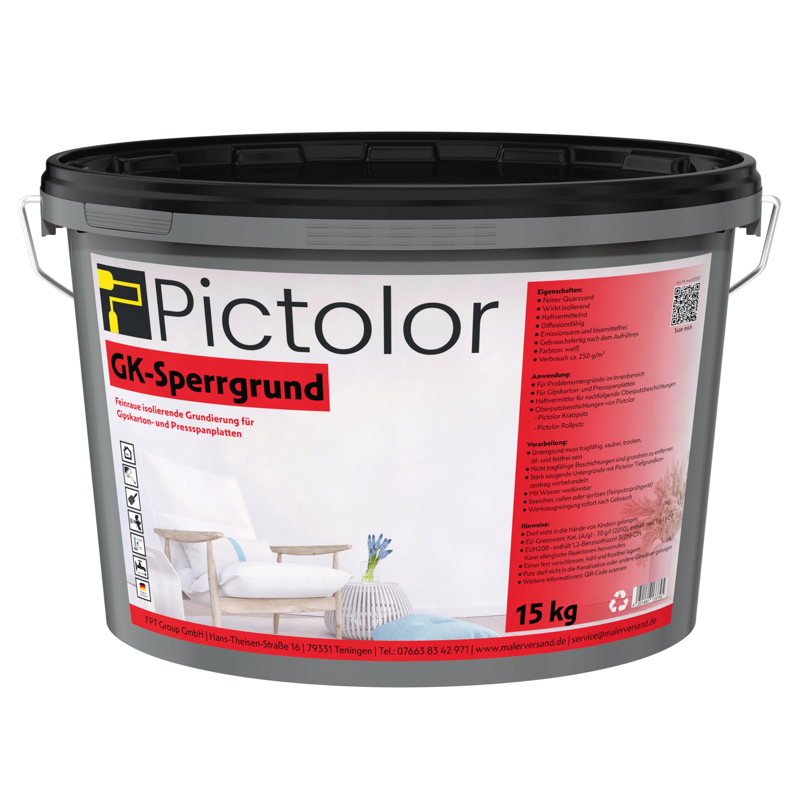 Malerversand Pictolor GK Sperrgrund 15kg