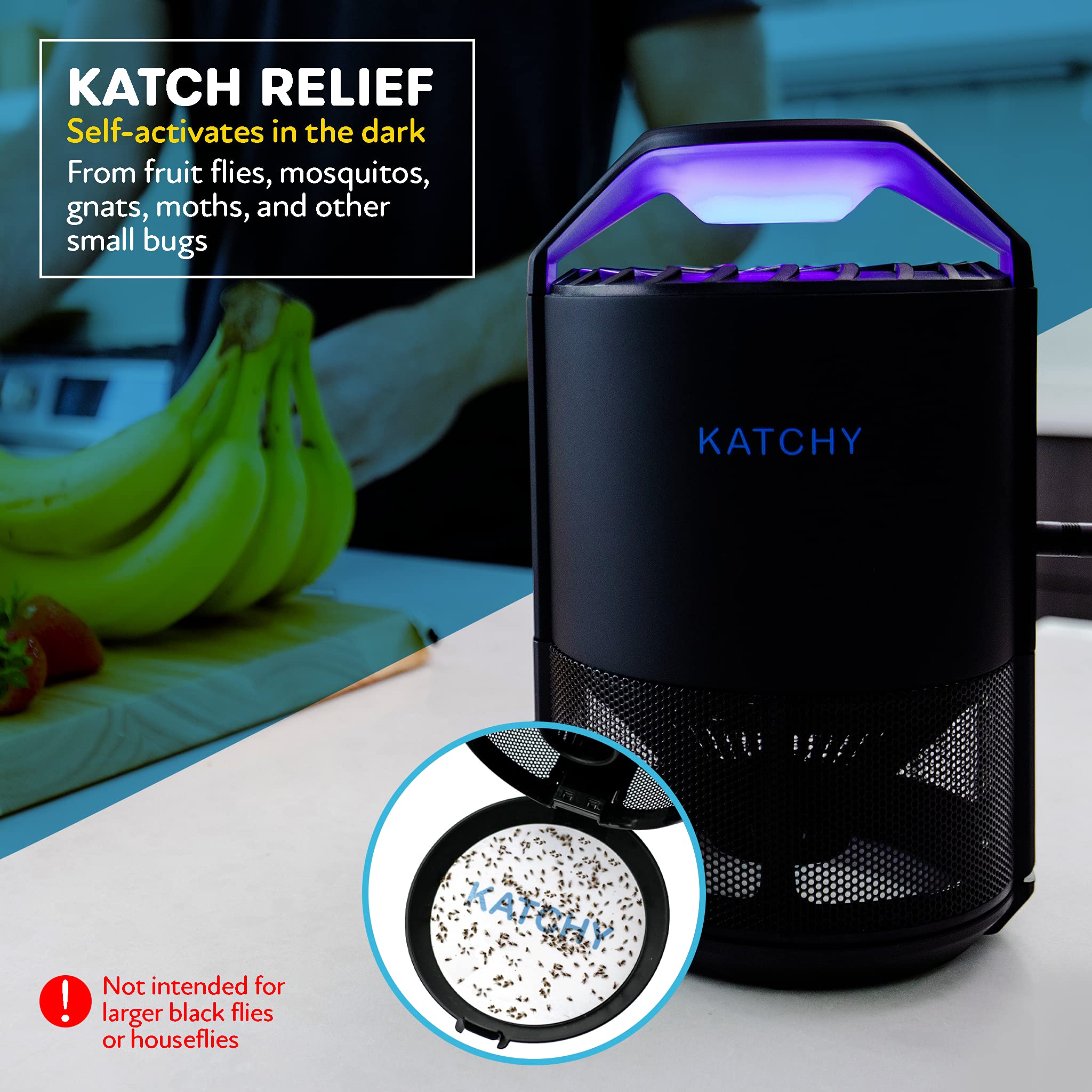 Katchy Indoor Fly Trap Catcher & Killer for Mosquito, Gnat, Moth