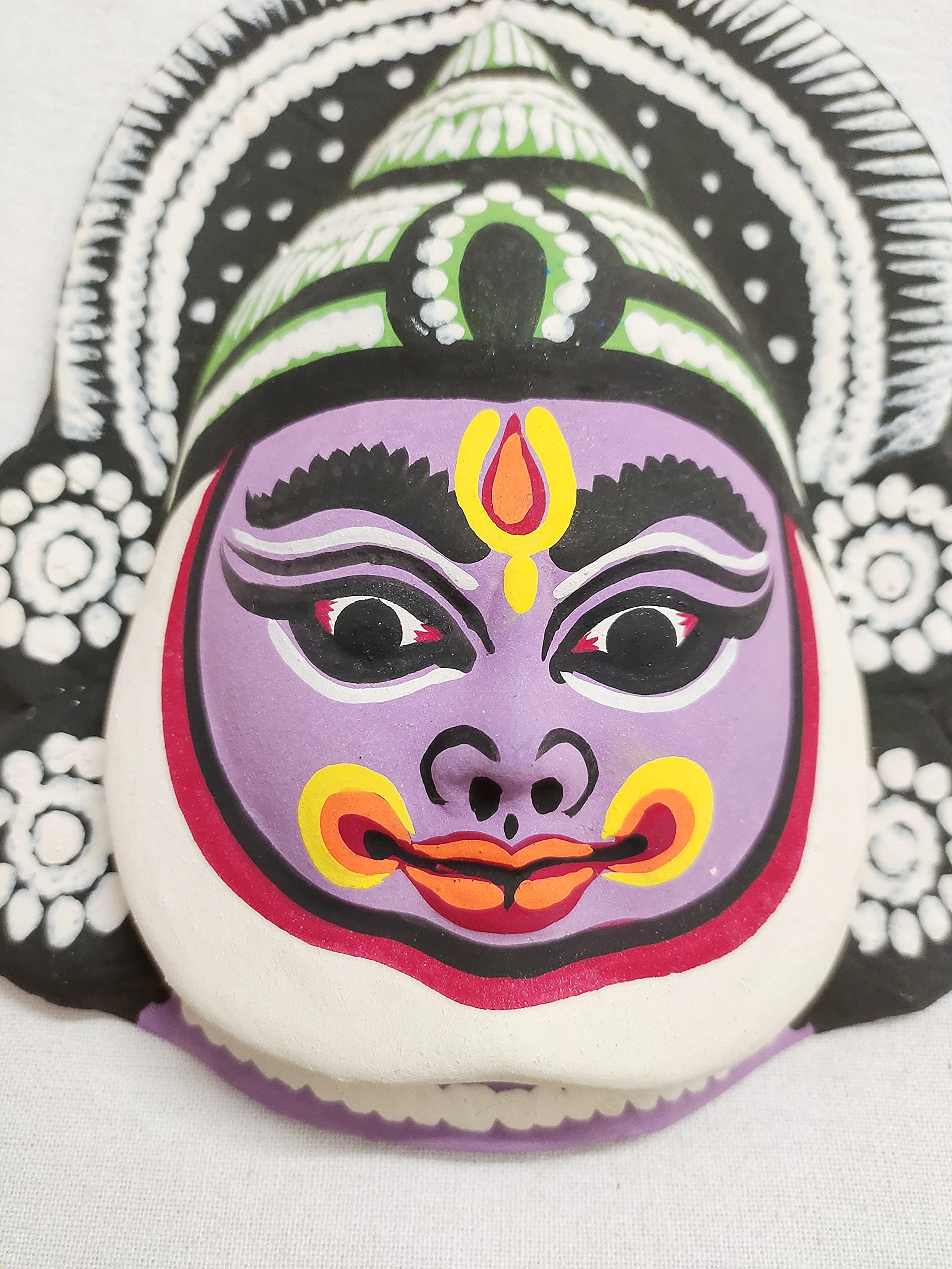 Paper Wall Hanging Mask (24 x 5 x 19 cm, Multicolour) Chhau Mask Puruliya West Bengal 2