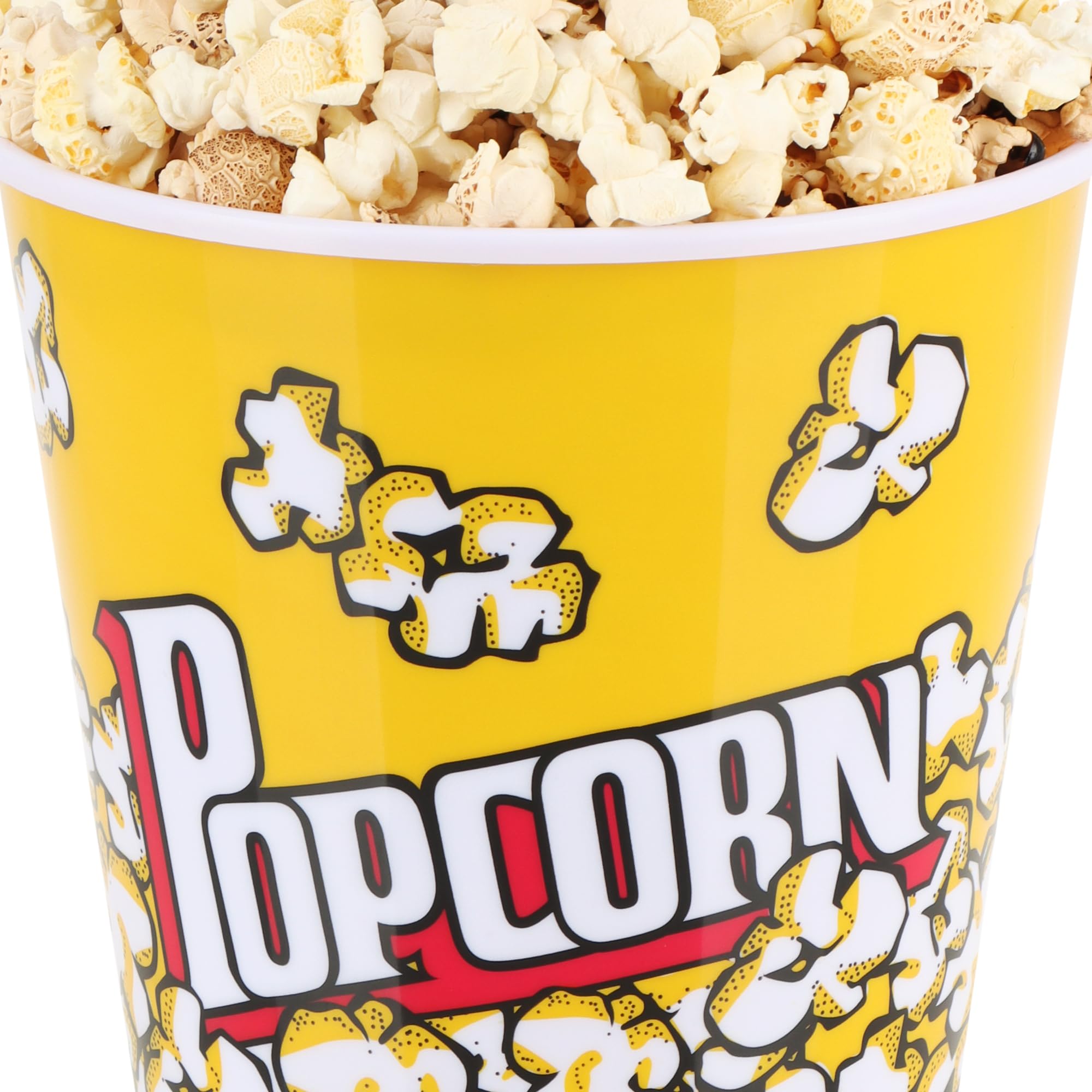 COM-FOUR® 8x wiadro na popcorn XL, miska na popcorn, kubek na napoje | maly kubek na popcorn na idealny wieczór filmowy w domu - 2,8 litra