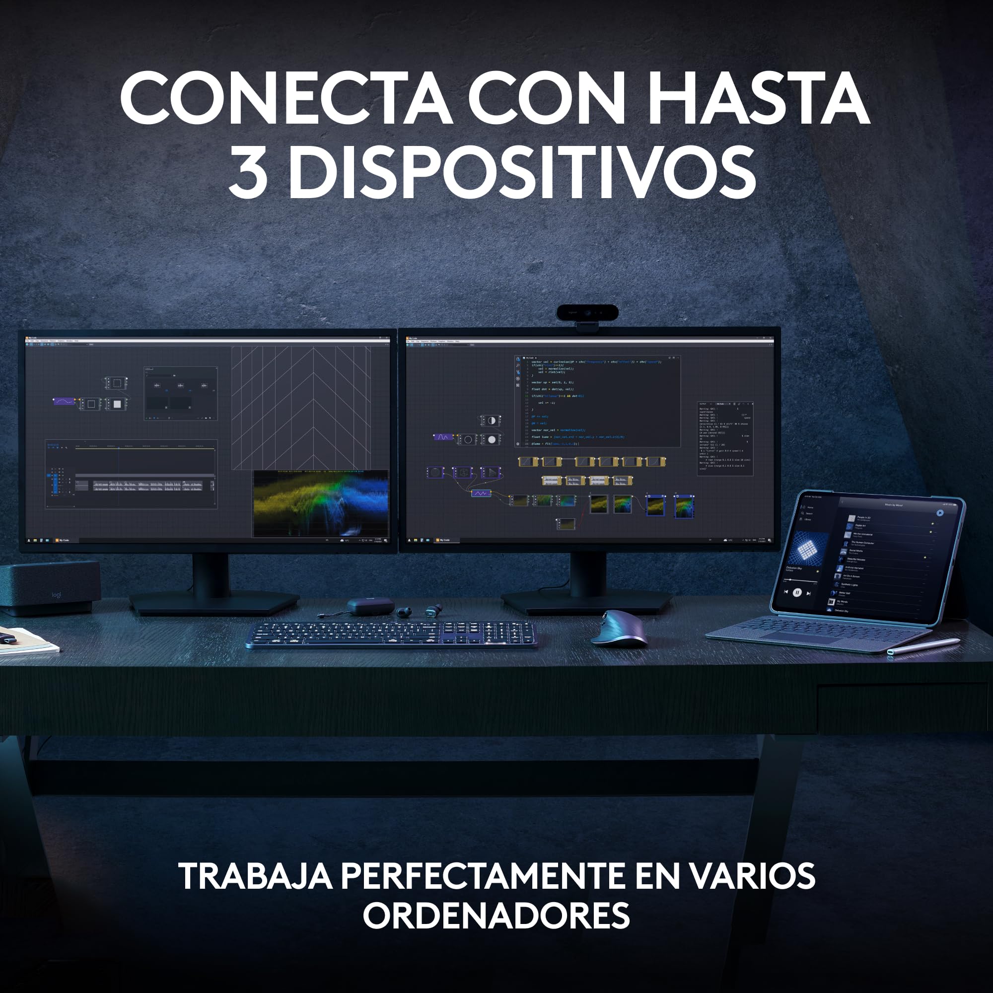 Logitech MX Keys S Teclado inalámbrico, Perfil Bajo,Escritura Fluida Precisa Silenciosa, Teclas Programables,Iluminación, Bluetooth, Carga USB C,para Windows, Linux, Chrome, Mac, QWERTY Español - Gris