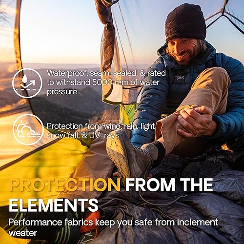 Miniatura 4 de Featherstone Tienda de campaña ligera para acampar al aire libre de 3 estaciones, senderismo y ciclismo, incluye huella, impermeable, paquetes