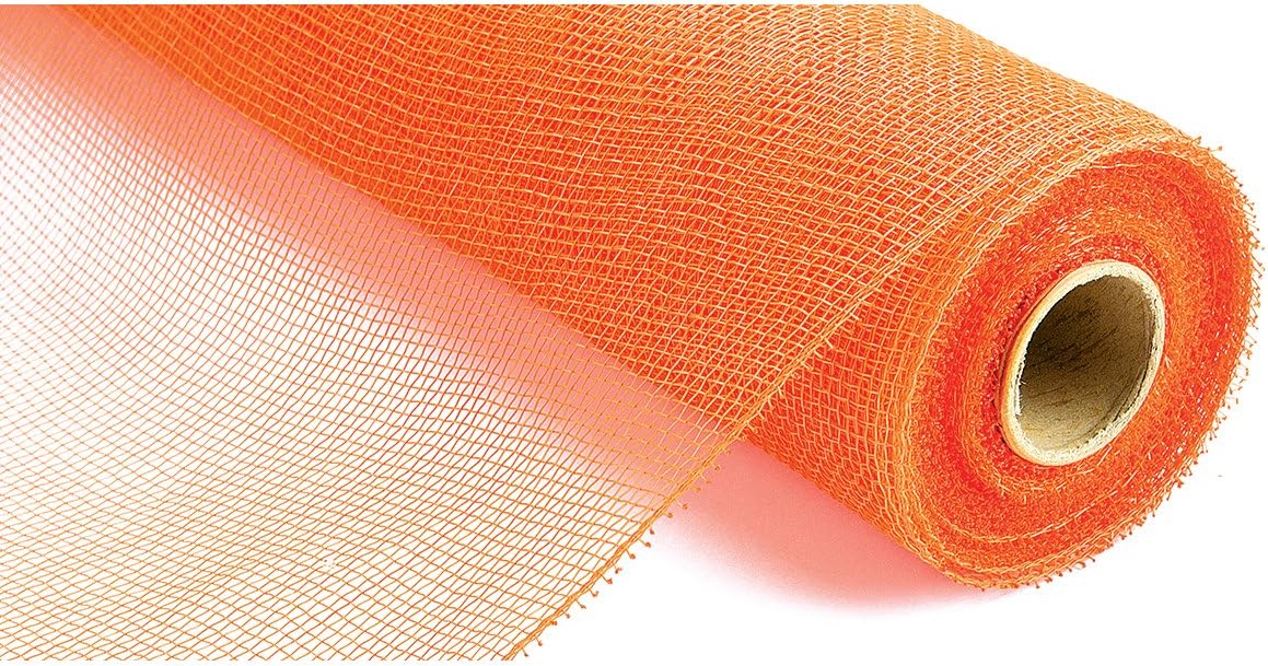 Canvas Corp Deco Mesh Ribbon, 21-Inch by 10-Yard, Orange