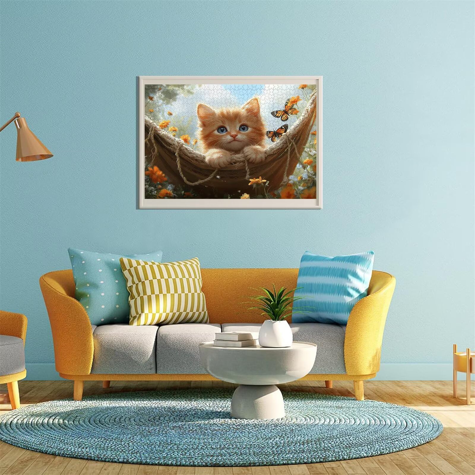 Puzzle Erwachsene 2000 Teile Katze Schmetterling Educa Jigsaw für Kinder ab 8 Jahren Mädchen Jungen, Erwachsene Impossible Klassische Puzzles Schwer, Anspruchsvoll Spielspaß, Geschenke 70x99cm t-682