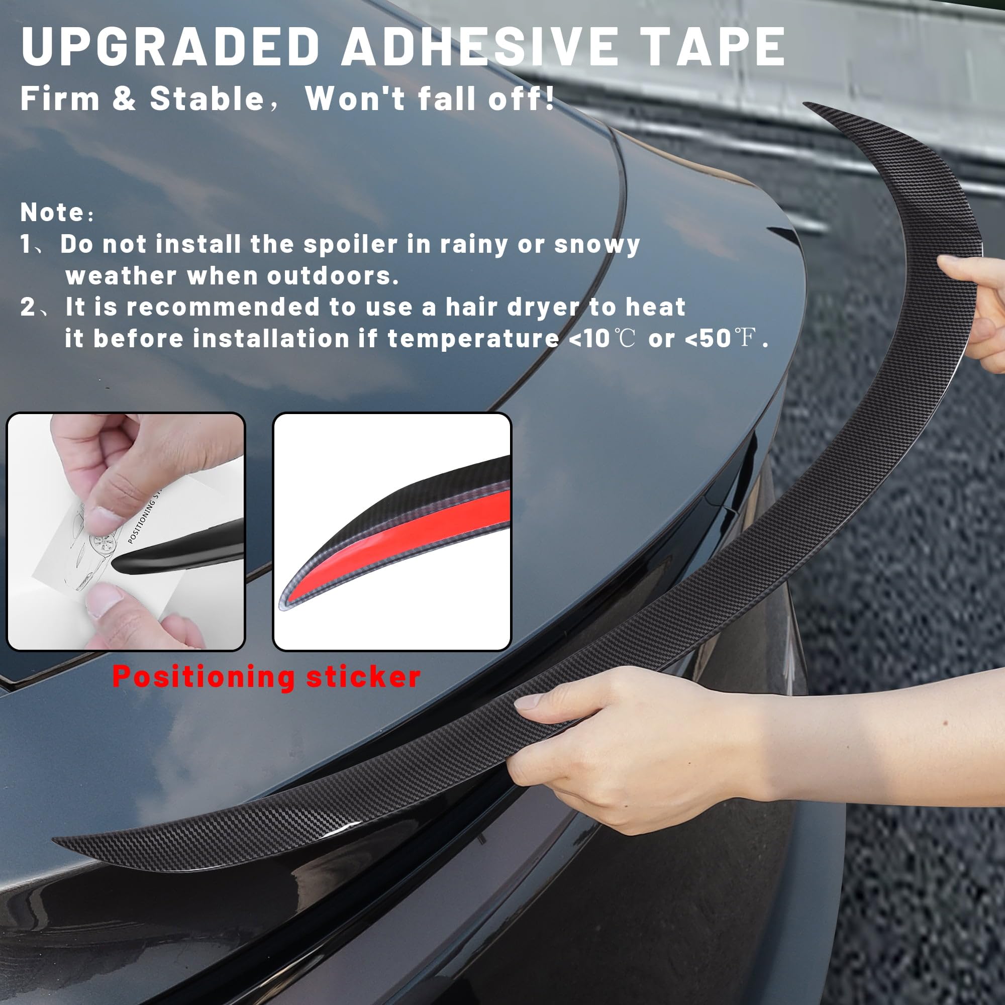 Arcoche Spoiler for Tesla Model Y Juniper 2025 2026, Heckspoiler für Tesla Model Y Juniper 2025 2026, Heckspoiler flügel Performance Heckklappe Heckdeckel, Not for Model Y Standard & Performance