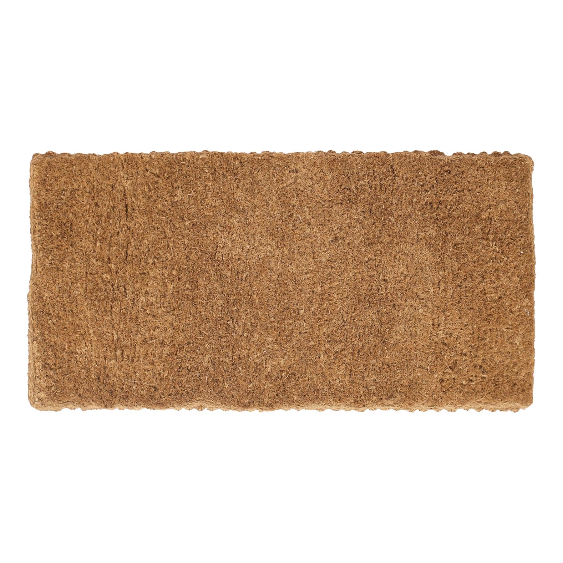 Nicola Spring Premium Handmade Coir Door Mat - 120 x 60cm - Pack of 1 - Natural Decorative Indoor Front Door Floor Mat Entry Dirt Trapper Rug Outdoor Boot Scraper Doormat