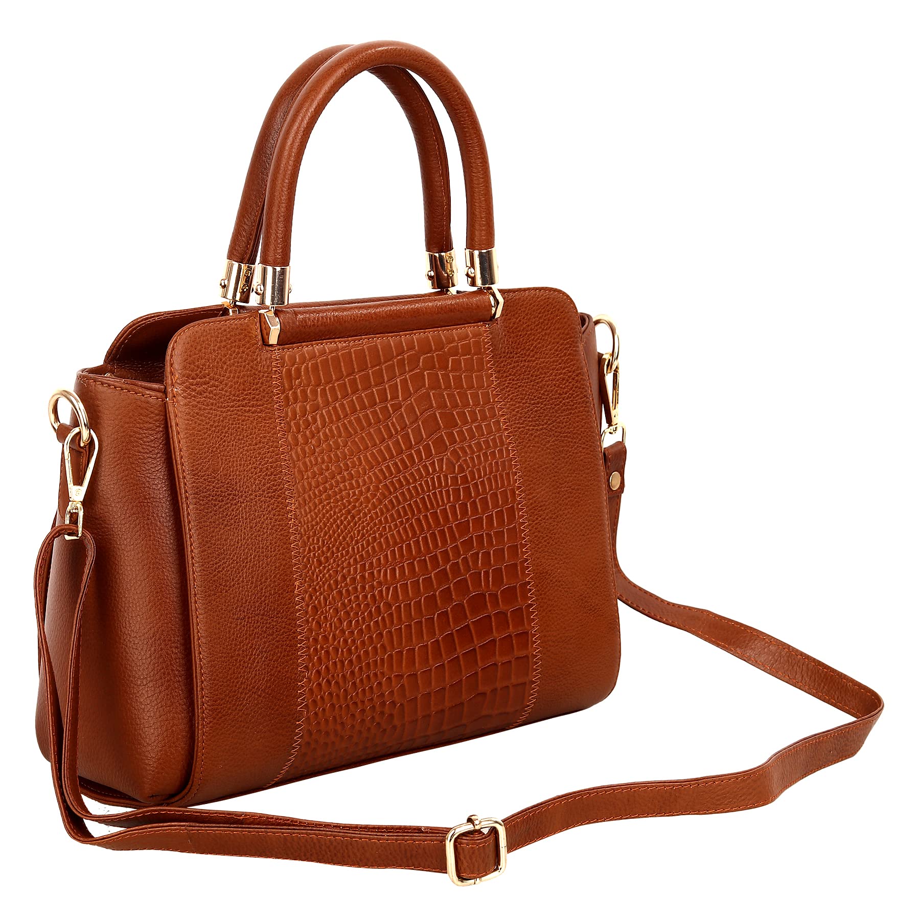 RICHSIGN LEATHER ACCESSORIES Full-Grain Natural Cro Leather Top-Handle satchel Tote Handbags & Shoulder Sling Bags For Women Office Branded Stylish Latest Size- L-11 X H-9 x W- 7 Inch (TAN) (B09WPMSQVQ) Amazon Price History, Amazon Price Tracker