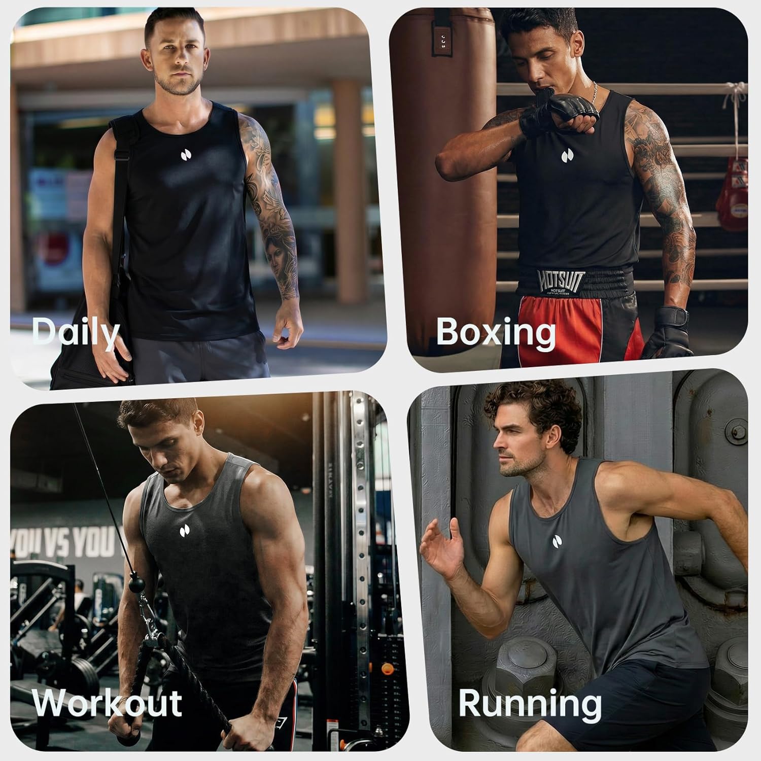 HOTSUIT 2-Pack Sweat Vest for Men Weight Loss Sauna Tank Top Anti-Rip Sauna Shirt for Gym Boxing - Image 6
