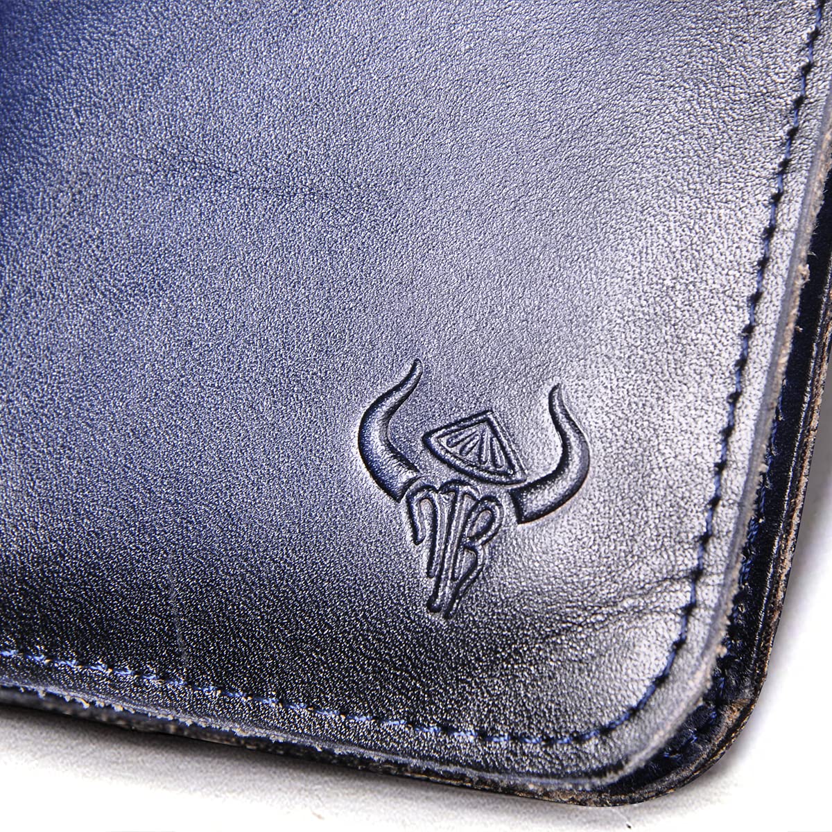 Le'aokuu Men's Véritable Cuir Bifold Portefeuille Organisateur Chéquier Chaîne De Fer (W8645 A Café)