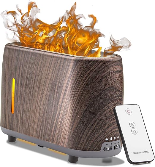 BURFLO Flame Diffusers,Fire Humidifier,Upgraded 240ml fire Looking,fire Effect