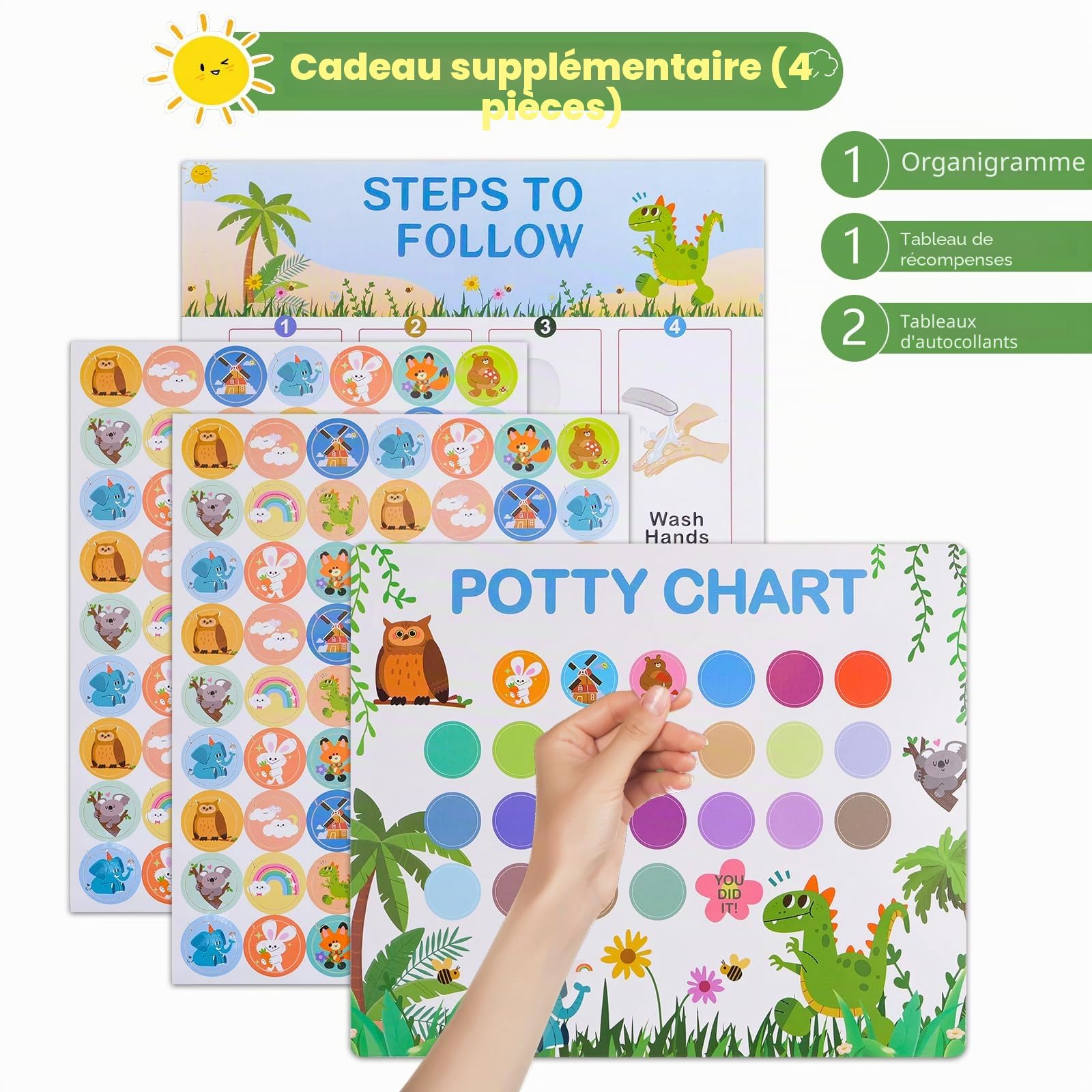 TYRY.HU Pot Bebe Toilette 3-in-1 Reducteur Toilette Enfant Wc Petit Pot Voyage EVA Souple Siège Rehausseur Cuvette Bébé Avec Sac pour Garçon et Fille Intérieur Extérieur(Vert)