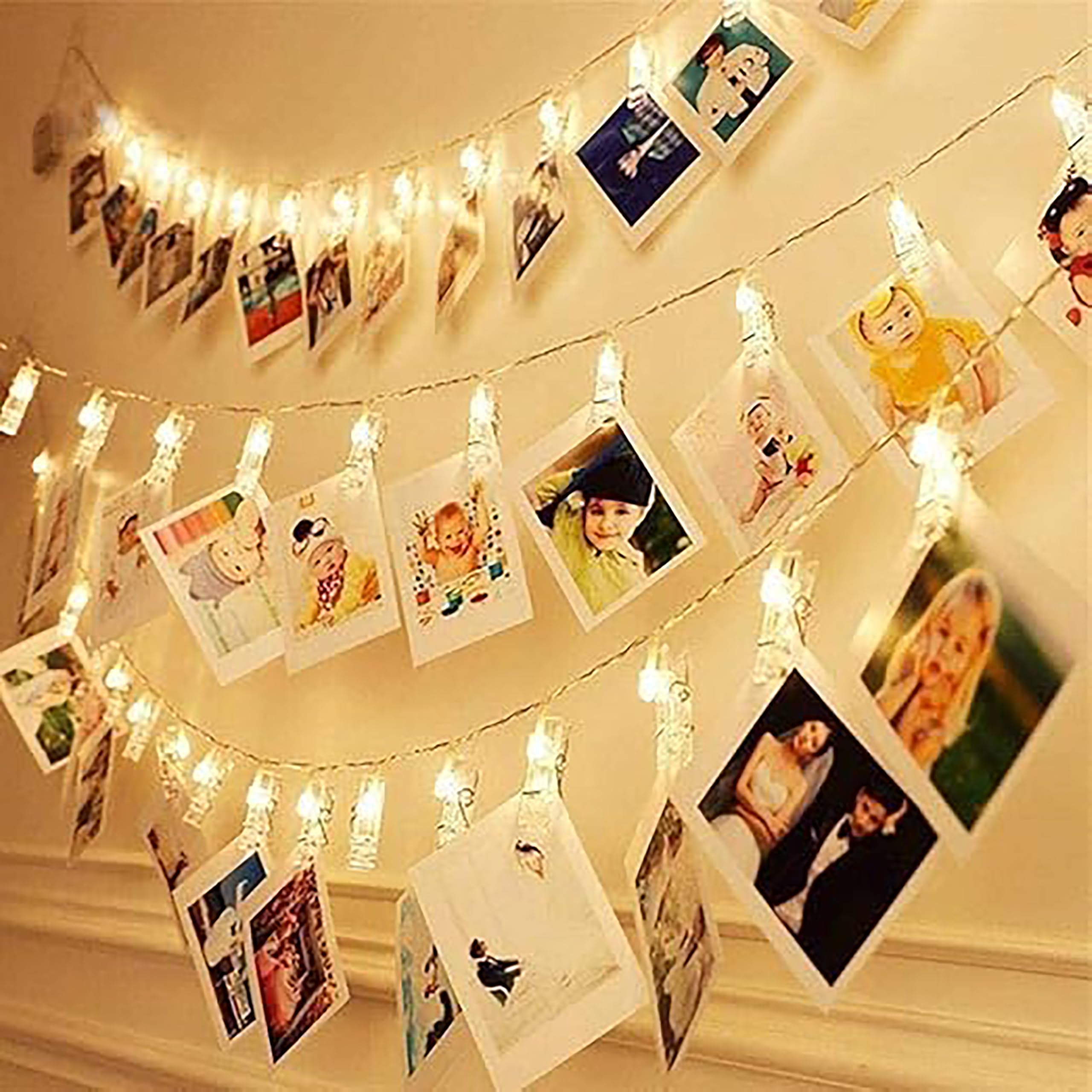 14 Photo Clip String LED Fairy Lights for Hanging Pictures, Home Wall Halloween Thanksgiving Christmas Party Wedding Festival Indoor Outdoor Decor-image-6