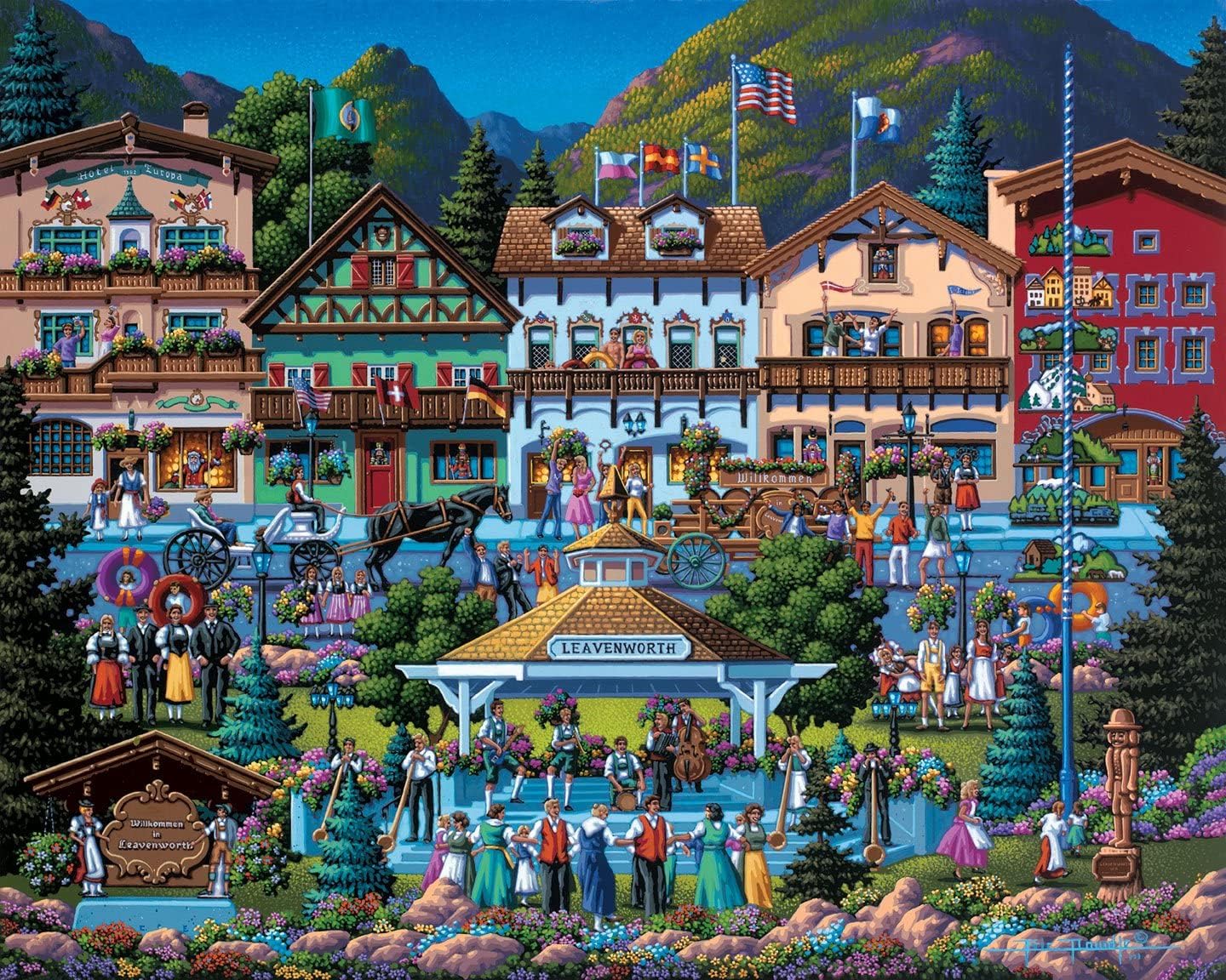 Dowdle Jigsaw Puzzle - Leavenworth - 500 Piece