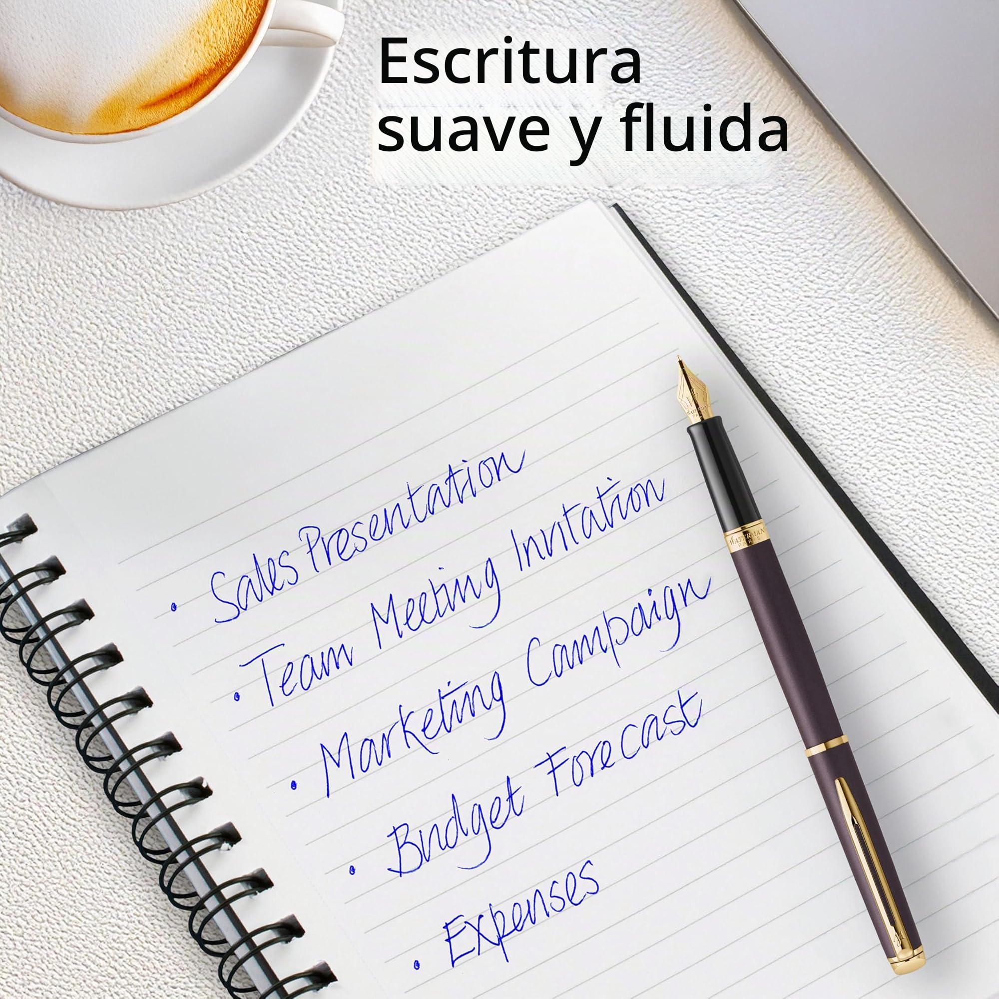 Waterman Hémisphère Pluma estilográfica | La Edición Discreta | Negro lava | plumín mediano de acero inoxidable | estuche de regalo
