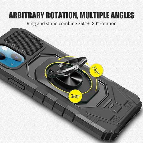Miniatura 6 de Ailiber Funda compatible con iPhone 13, con protector de pantalla, prueba de caída de grado militar, soporte de anillo para montaje magnético de