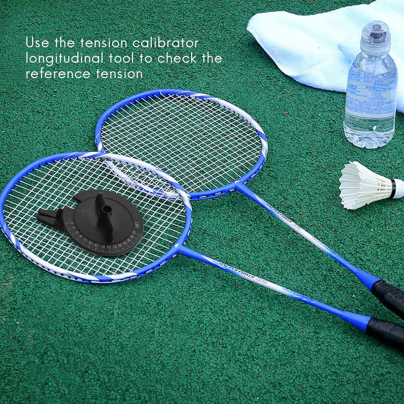 Herramientas de encordado de raqueta de bádminton y tenis con calibrador de tensión