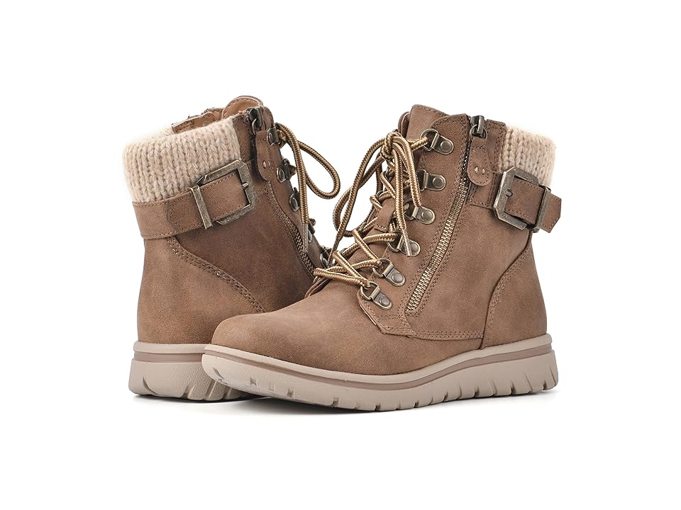 Cliffs by White Mountain Hearty (Tan/Fabric/Sweater) Women's Boots INTERNATIONAL SHIPPING