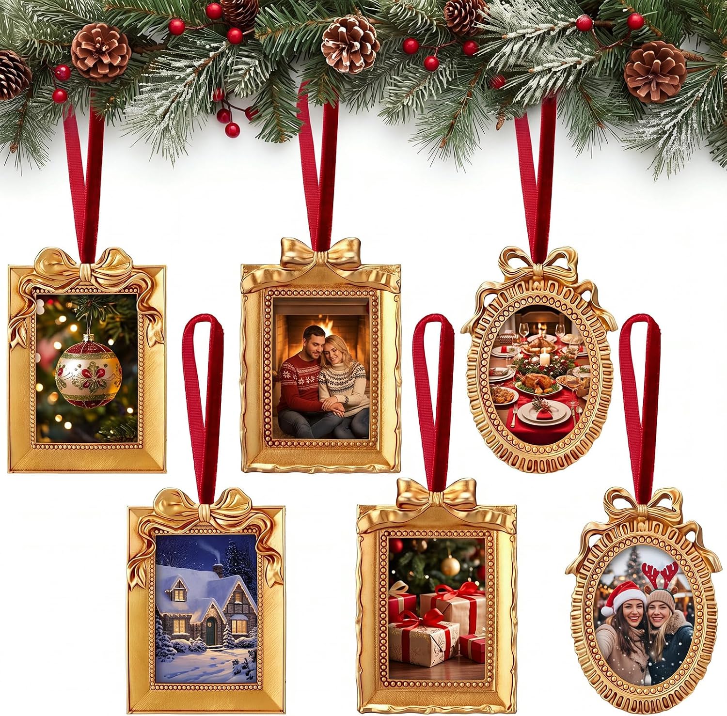 Small Rectangular Handbag Amazon.com: RattanView 6 Pcs Christmas Mini Photo Frame Ornaments, 4 ...
