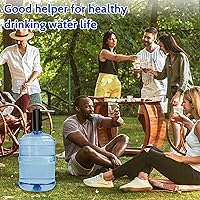 Vista 6 de Dispensador de agua de botella de 5 galones, bomba de botella de agua universal plegable, bomba de agua potable eléctrica portátil automática