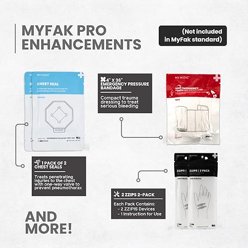 Miniatura 3 de My Medic MYFAK - Kit médico grande (PRO)  Esenciales de supervivencia de primeros auxilios de emergencia y suministros para bolsa de viaje