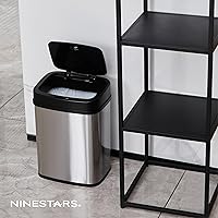 Vista 5 de Ninestars DZT-12-5 - Bote de basura automático, para dormitorio o baño, se abre sin tocarlo, con sensor de movimiento infrarrojo