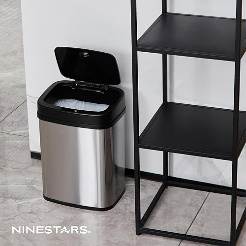 Miniatura 5 de Ninestars DZT-12-5 - Bote de basura automático, para dormitorio o baño, se abre sin tocarlo, con sensor de movimiento infrarrojo