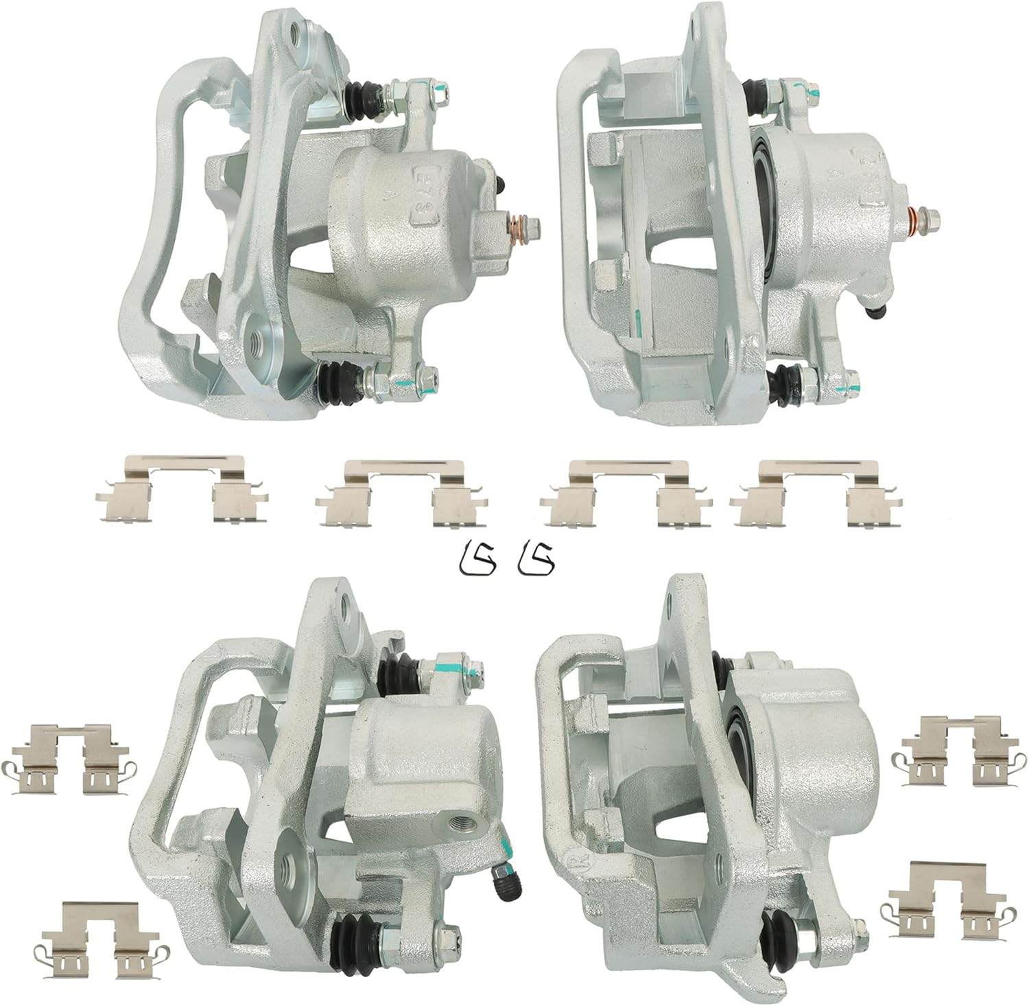 4pcs Brake Calipers Replacement for Toyota Sienna 2004-2010 V6 3.3L 3.5L Front and Rear Side 19-B2714 19-B2715 19-B2872 19-B2873