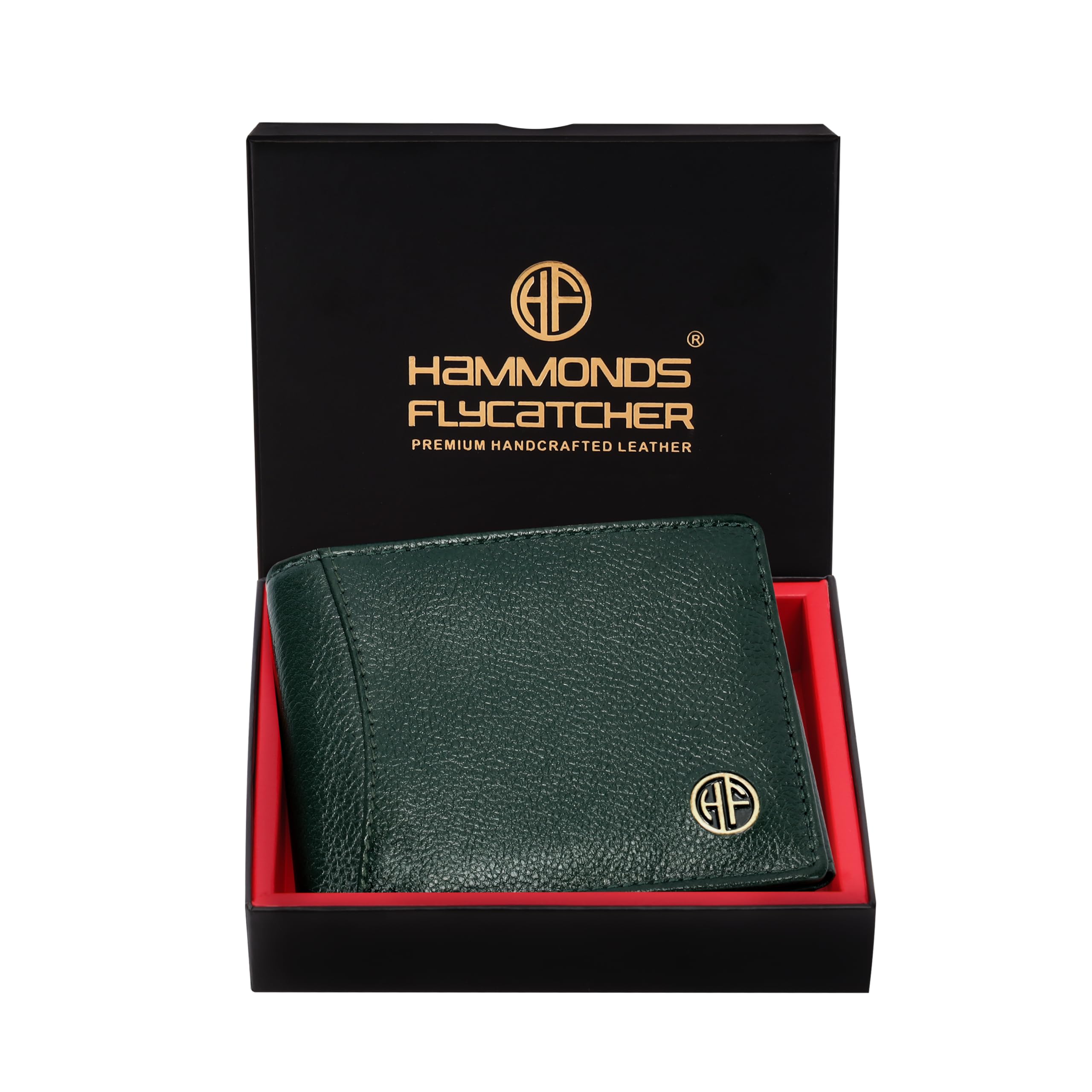 RFID Protected Bi-Fold Wallet for Men Leather Original, Mens Wallet, Leather Wallets for Men, Stylish Purse with 6 Card Slots, 3 ID Slot, Coin Pocket, Gift for Mens - Green-image-46