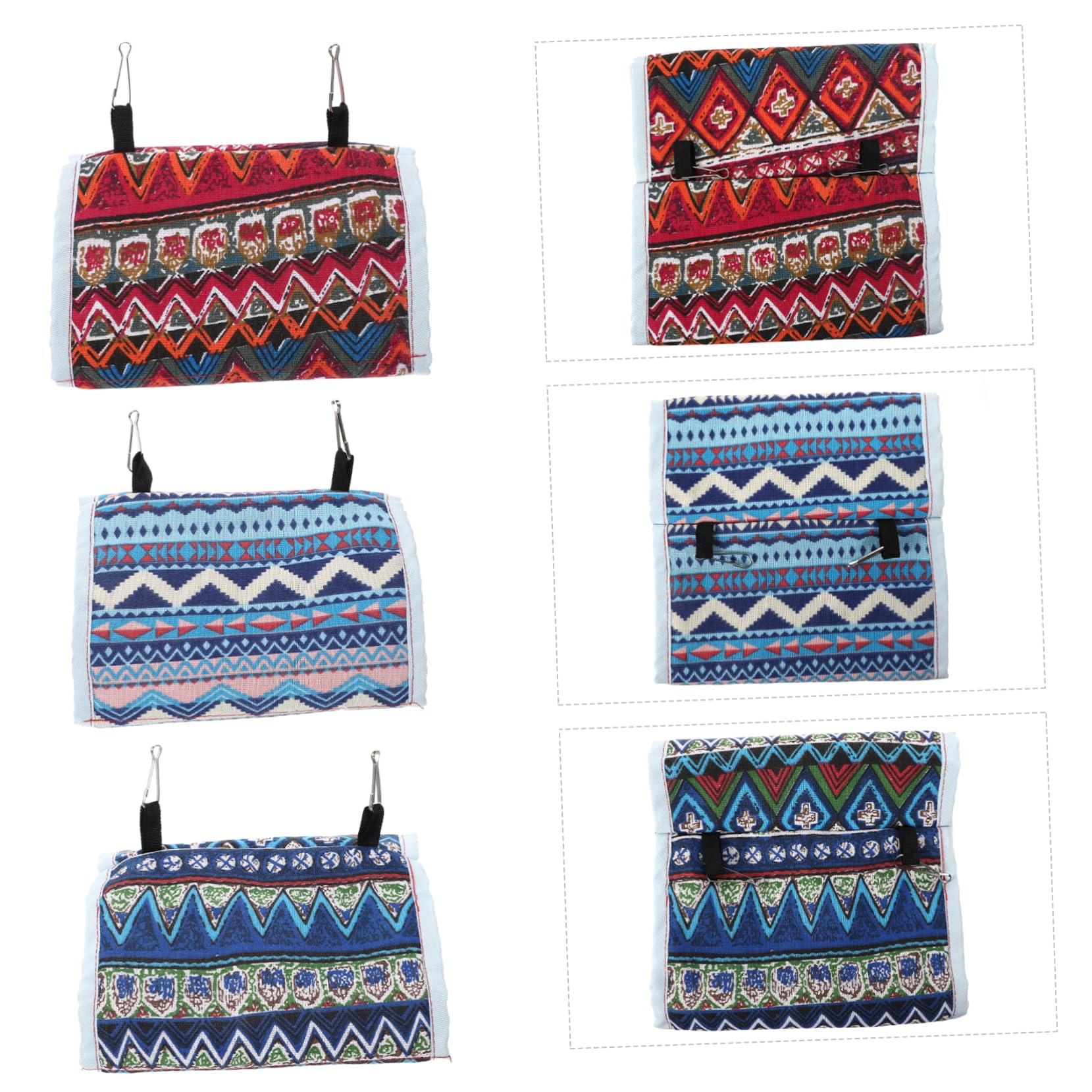 BESPORTBLE 9pièces Hamac Suspendu pour Oiseaux Tente pour Perruches Et Perroquets De Cages Colorées Petits Modèles