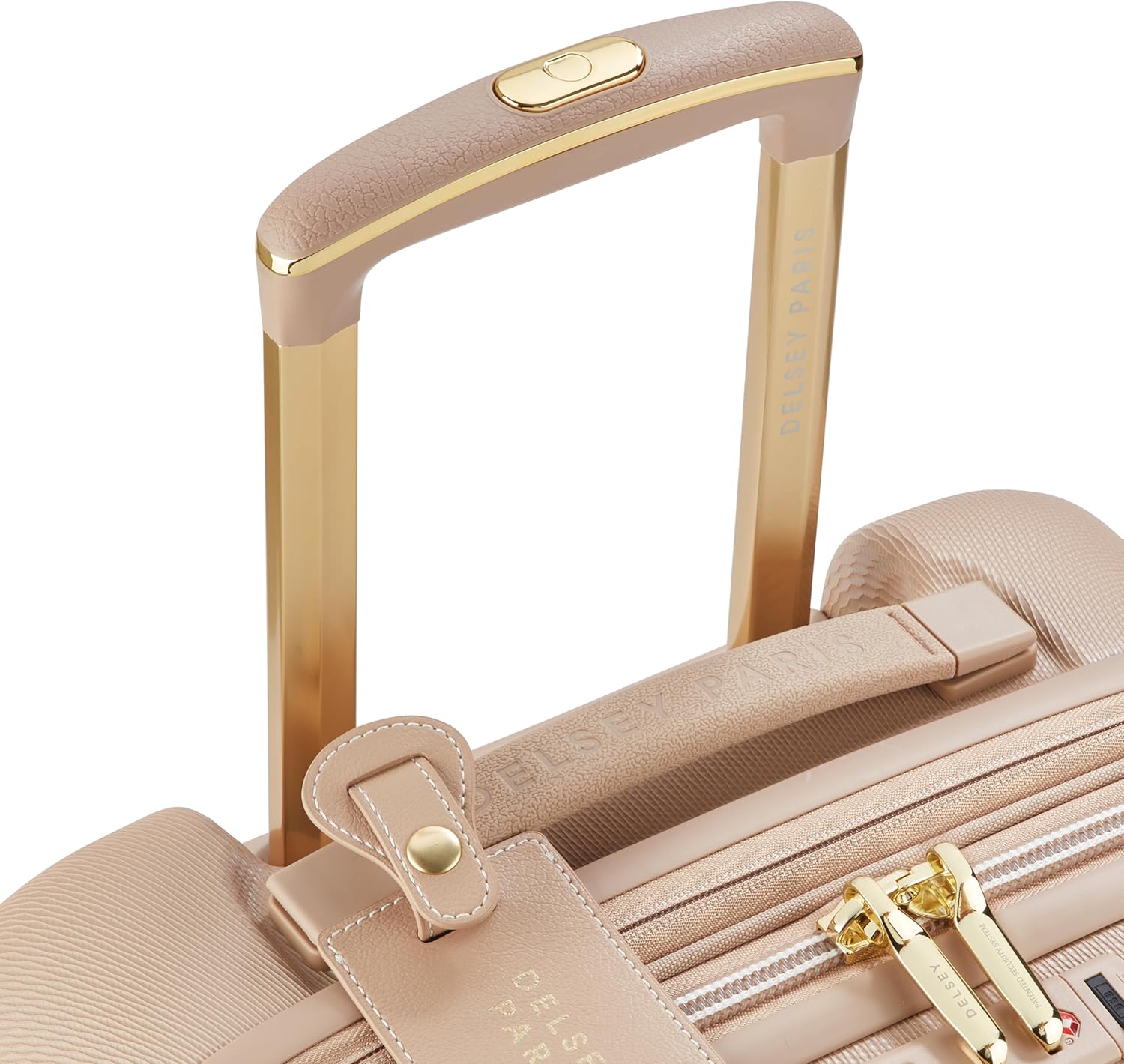 DELSEY PARIS Chatelet Air 2.0 - Hardside Checked Luggage 28 Inch Large - TSA Lock - 360° Spinner Wheels- Polycarbonate Travel Suitcase - 10-Year Warranty, Beige Rose