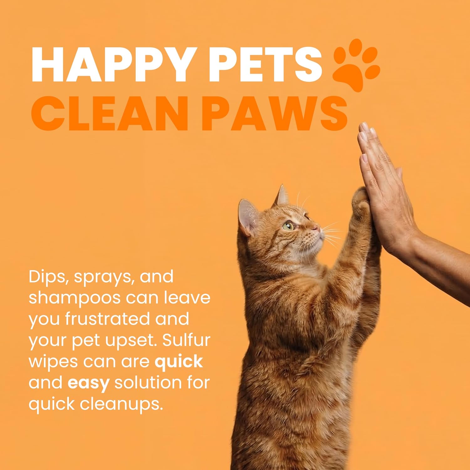 Healthy Paw Life Lime Sulfur Wipes for Dogs, Cats & Small Animals, 50 Wipes | 50 Skin Soothe Pads with Aloe & Essential Oils for Dry, Itchy & Red Skin, Targeted Topical Grooming Solution for Pets